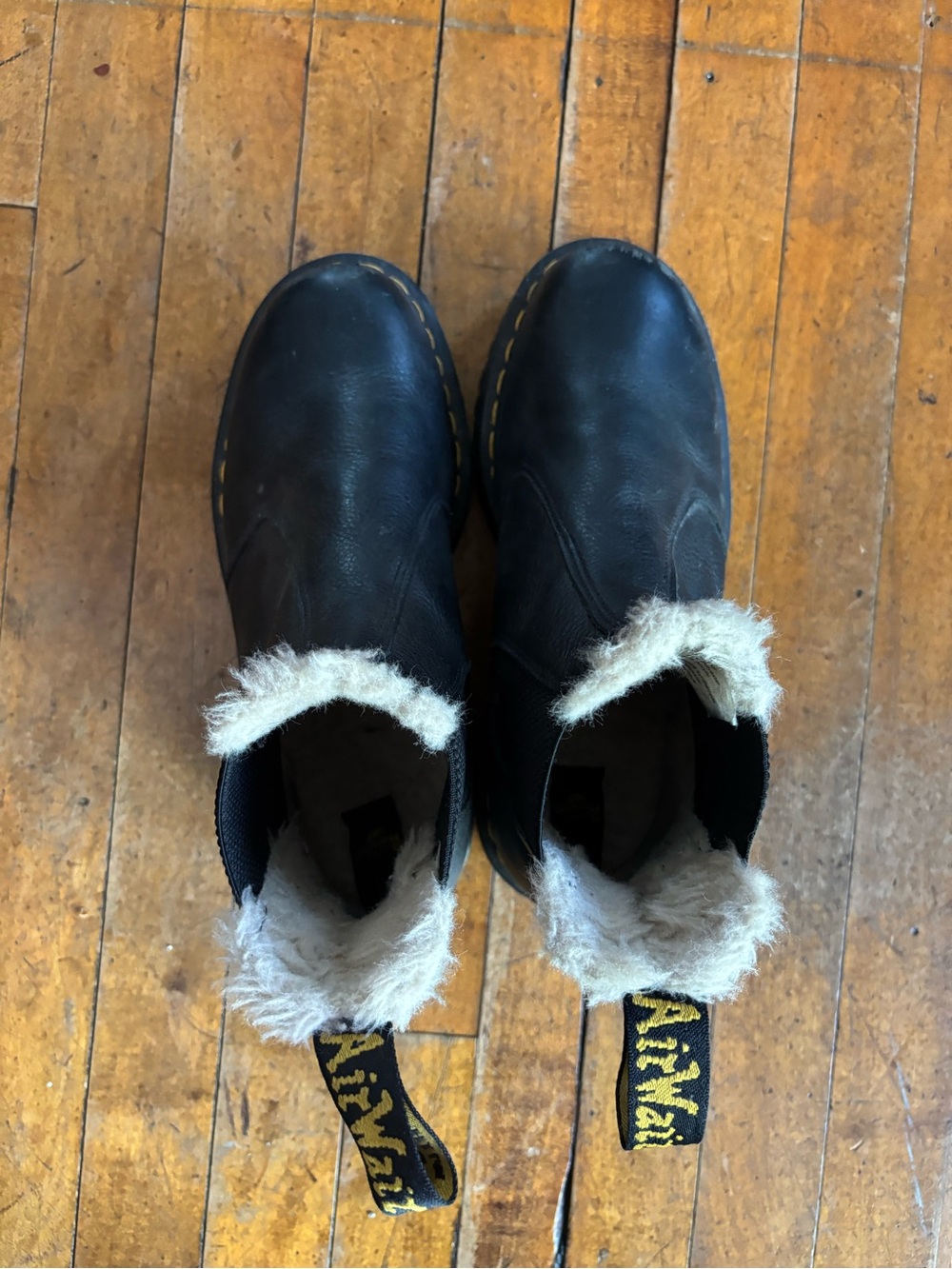 Fur-Lined Jadon Doc Martens (Size W8)